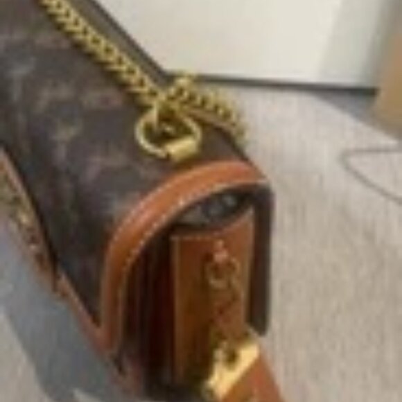 COACH HERO Horse and Carriage Print Shoulder Bag Truffle CAS83 Outlet NEW - Picture 6 of 9